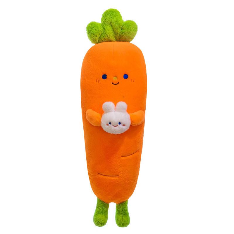 Adorable Carrot Bunny Plush Pillow Soft Down Cotton Stuffed Toy Perfect Gift For Girls