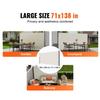 Retractable Side Awning, 71''x 138'' Outdoor Privacy Screen, 180g Polyester Water-proof Retractable Patio Screen, UV 30+ Room Divider Wind Screen for