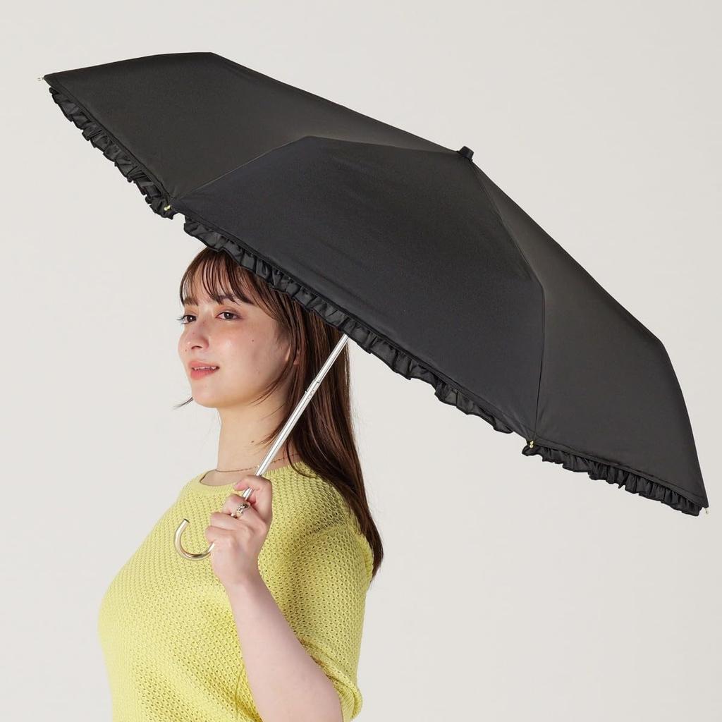 Nifty Colors Folding Mellow Frill Mini 2454BK Umbrella, Light-Blocking