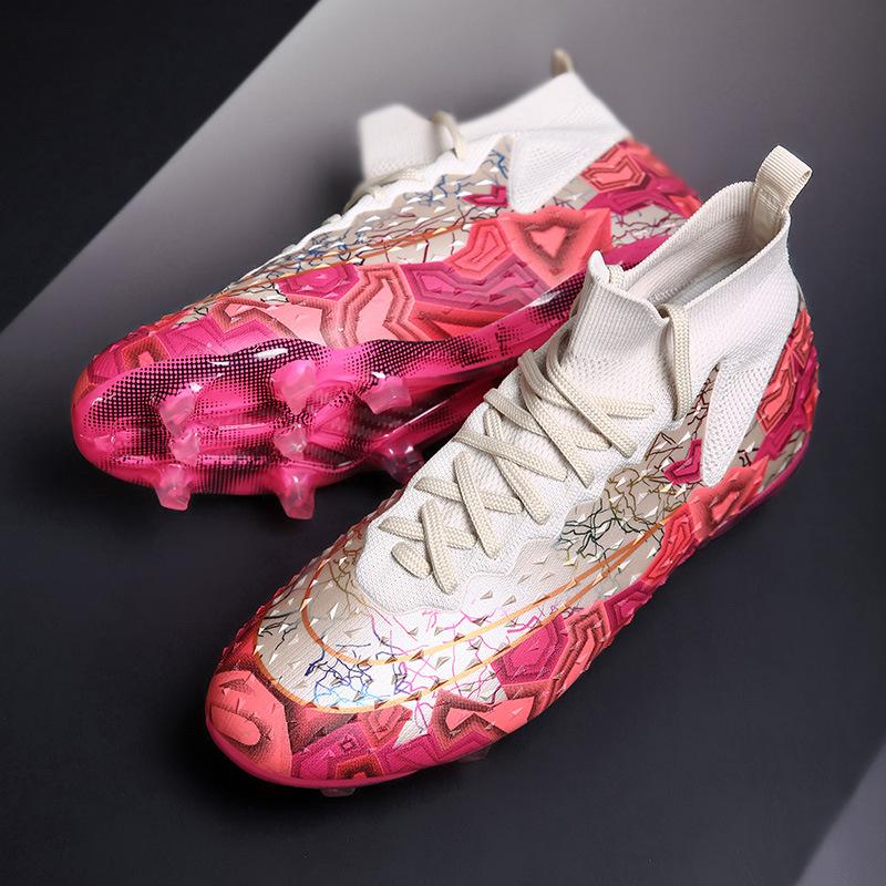 20252025 high-top football shoes male adult adolescent student children outdoor lawn game sports shoes