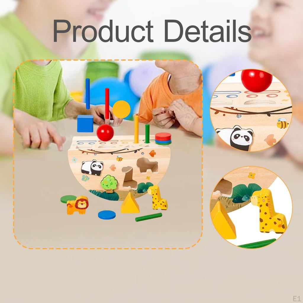 Wooden Educational Toys Age 1 2 3 Year Old Engagement Development Birthday Gifts Interactive Family