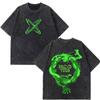 Rapper Feid Ferxxo Falxxo Tour 2026 Print Vintage Washed T-Shirt Herren Mode T-Shirt Kurzärmelig Lässig Baumwolle Lockere T-Shirts