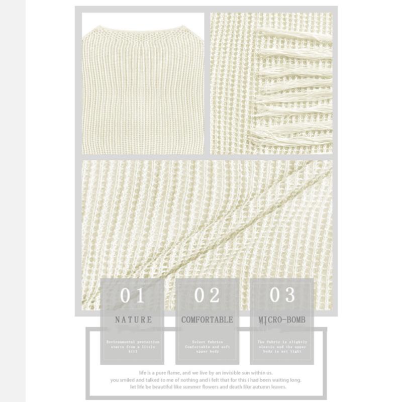 2024 Sommer Europäisch und Amerikanisch Damen Neu Groß Schulterfrei Fransen Strandrock Locker Cut Out Bluse für Damen