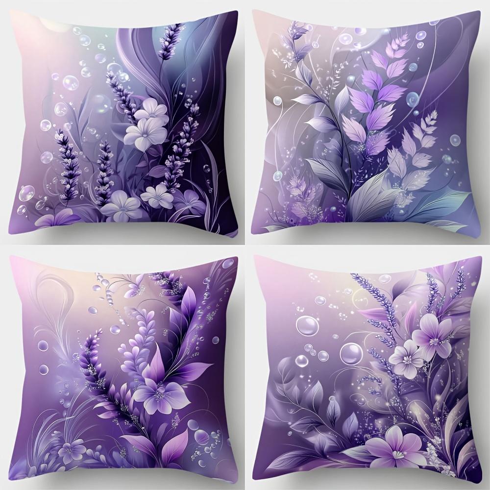 pcs Bright flower design singlesided digital printing pillow cover Short plush Suitable living rooms bedrooms sofas