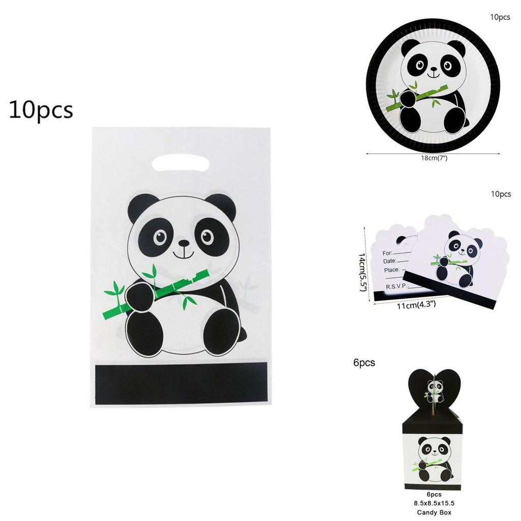 Whimsical Panda Party Supplies Tableware Decor Perfect For Children's Day Gatherings