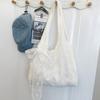 Korean Fresh Lace Flower Canvas Shoulder Bag  Sweet Tote Bags Handbag Female Large Capacity Shopping Commuting Bags