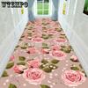 3D Flower Home Corridor Carpet Crystal Velvet Dirt Resistant Wear-resistant Anti Slip