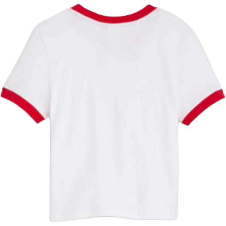 Levis X Beyoncé Collaboration SS25 Logo Print Contrast Ribbed Collar Loose Short Sleeve T-Shirt Women T-Shirts 001QY-0005