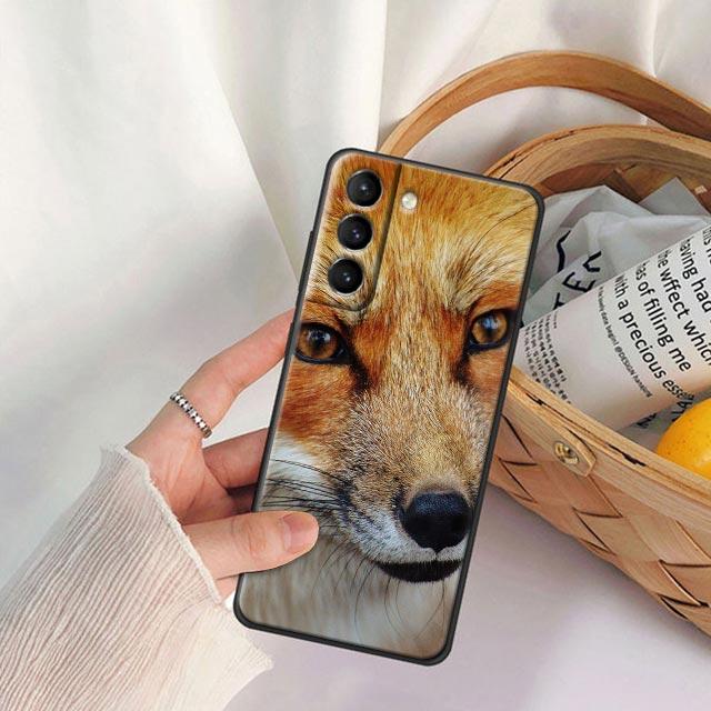 Roztomilý liščí zvířecí pouzdro na telefon pro Samsung Galaxy S24FE S23 5G S20 S21 FE S25 S22 Ultra S24 Plus Pouzdra Měkký TPU Silikonový kryt Lišky