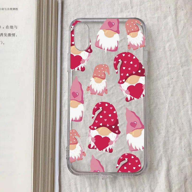 New Year Merry Christmas Phone Case For iPhone 16 15 14 13 12 11 Pro Max Mini 7 8 Plus SE Clear Coque Shell Cartoon Cover Fundas