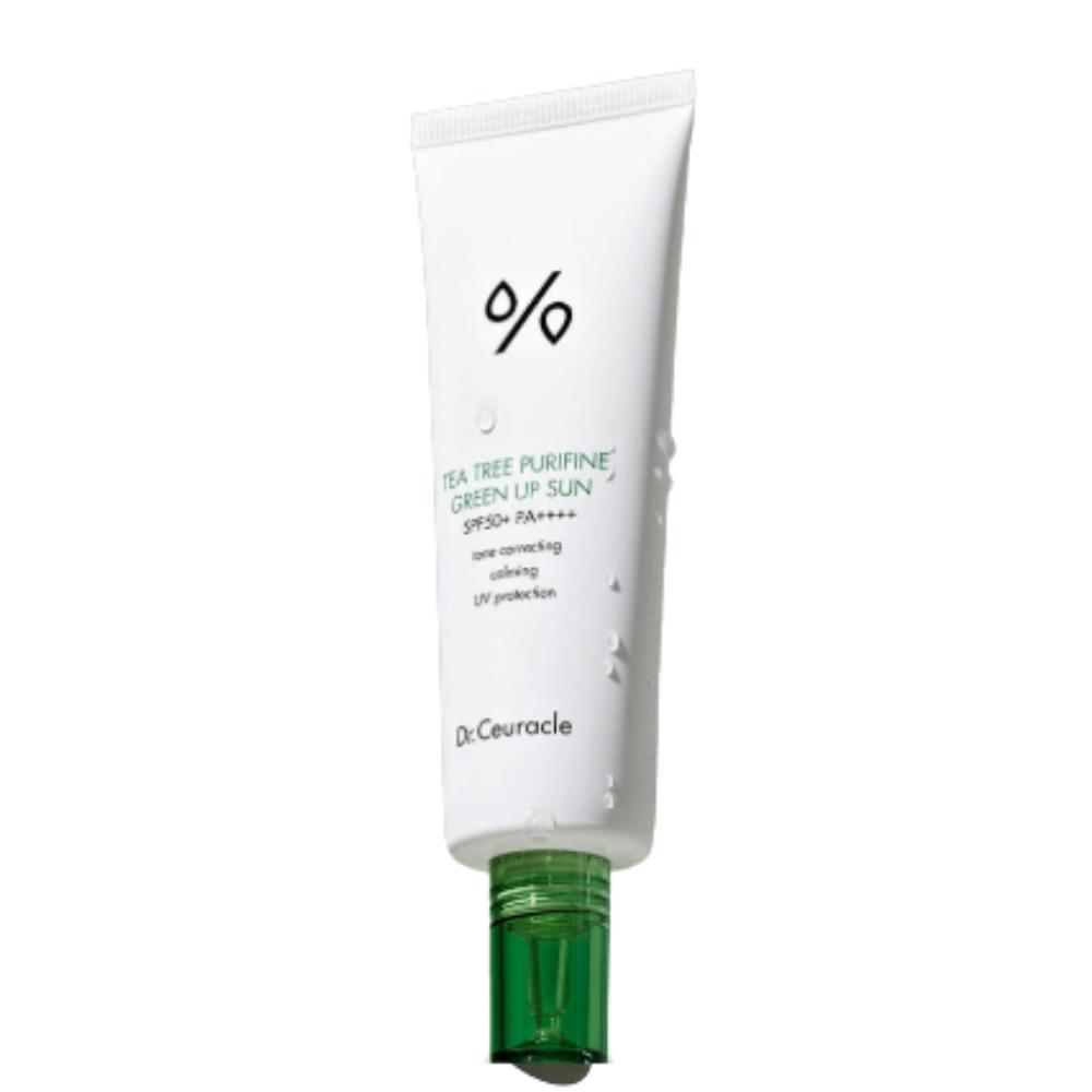 

Dr. Ceuracle Tea Tree Purifine Green Up Sun 50ml SPF50+ PA++++ / Non-Nano Mineral Tone-Up Sunscreen for Redness Correction