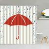 Simple Black White Raindrop Shower Curtain Geometry Water Droplets Pattern Polyester Fabric Bathroom Hanging Curtains Home Decor