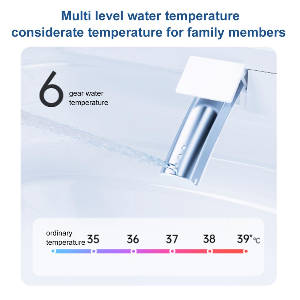 Smartmi Smart Heated Bidet Toilet Seat with Remote Warm Air Dryer Water Wind Temperature Adjustable