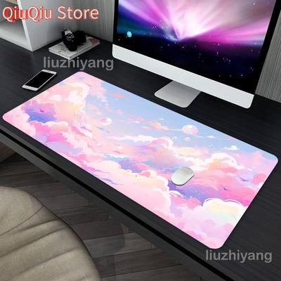 Anime Colorful Clouds Mouse Pad Large Computer Office Game Table Mat XXL Rubber Antislip Stitched Keyboard Mats Long Desk Pads