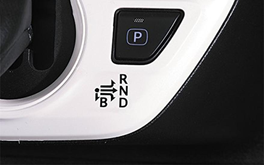 LANBO Shift Knob for Prius 50 Customizable Black Leather and Wood Replacement (ZVW50/ZVW55), Parts, Dress-Up, Grain, 6mm, Part, LSK06-1