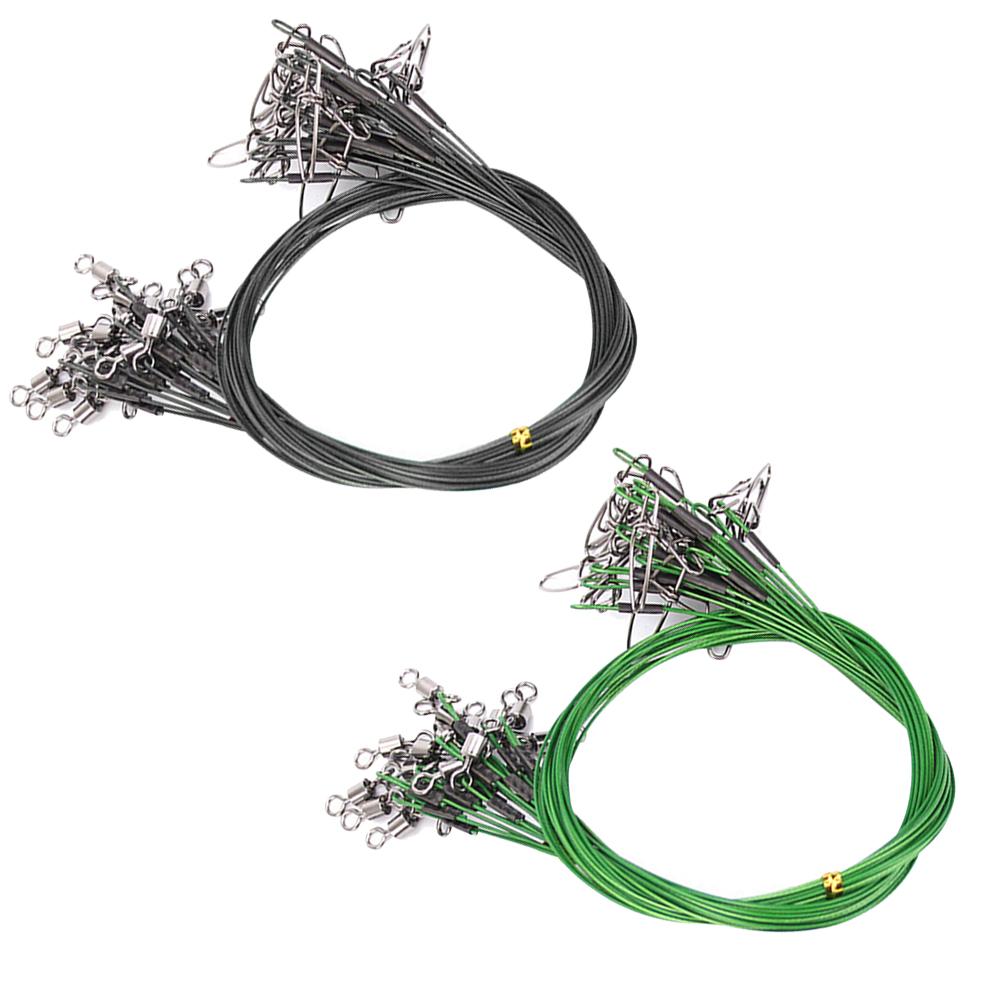 

Лидер продаж, 10 шт./компл., против укуса, 50 см, 150 фунтов, передний проводник, леска для рыбалки на открытом воздухе 10pc чёрный