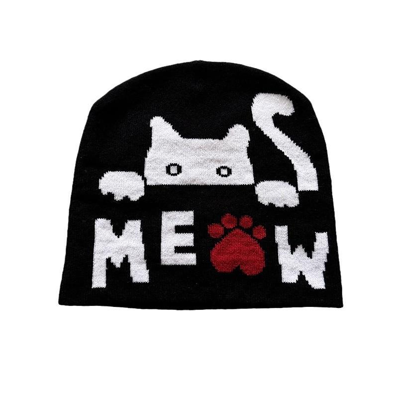 Acrylic Knit Hat For Women With High Top Design And No Brim For Cold Weather