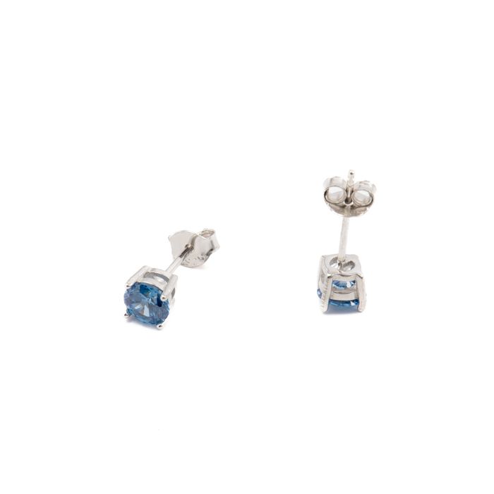 Boucles d'oreilles - LUXENTER - Iona - Argent 925 - Zircone cubique saphir - Plaqué rhodium