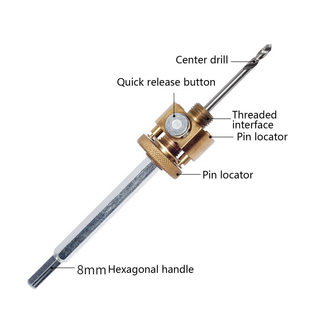 Metalowe Wiertło Otwornicze Piła Szybkozłączka Otwornica Pręt Łączący Downlight Szybka Otwornica Rdzeniowa Akcesoria do Narzędzi Elektrycznych
