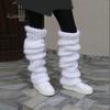 1 Pair Winter Calf Socks Cozy Thick Knitted Solid Color Anti-slip Warm Pile Socks Leg Warmers JK Boots Stocking Lolita Boot Covers Foot Warming Covers