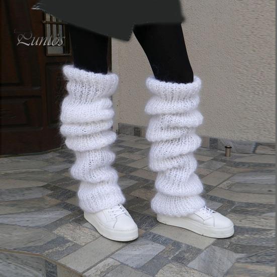 1 Pair Winter Calf Socks Cozy Thick Knitted Solid Color Anti-slip Warm Pile Socks Leg Warmers JK Boots Stocking Lolita Boot Covers Foot Warming Covers