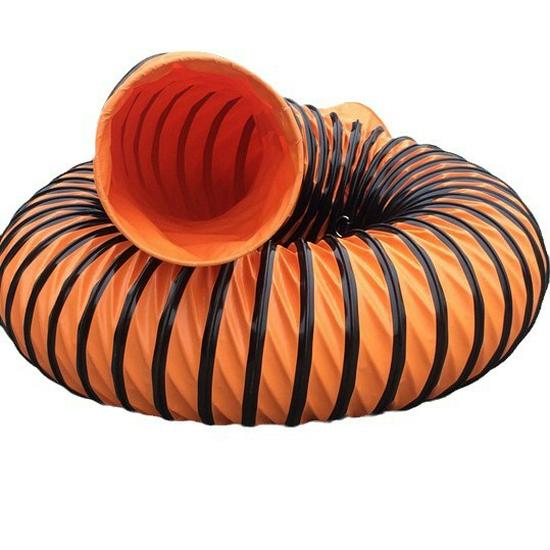 Yellow Retractable PVC Mobile Air Conditioner Ventilation Hose Connection