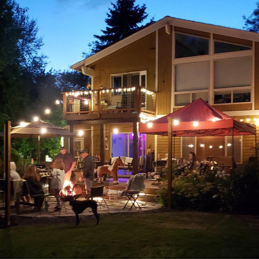 LED Solar String Lights IP44 Waterproof Outdoor Christmas Decoration Light Bulbs for Patio Gazebo Porch Camping