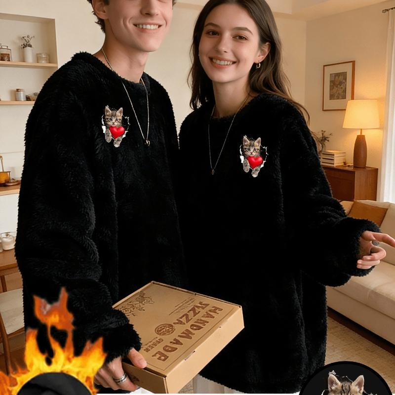 

Couple’s 2-Piece Flannel Top Set - Stylish Loose-Fit Shirts for Date Night & Home XXL абрикосовий
