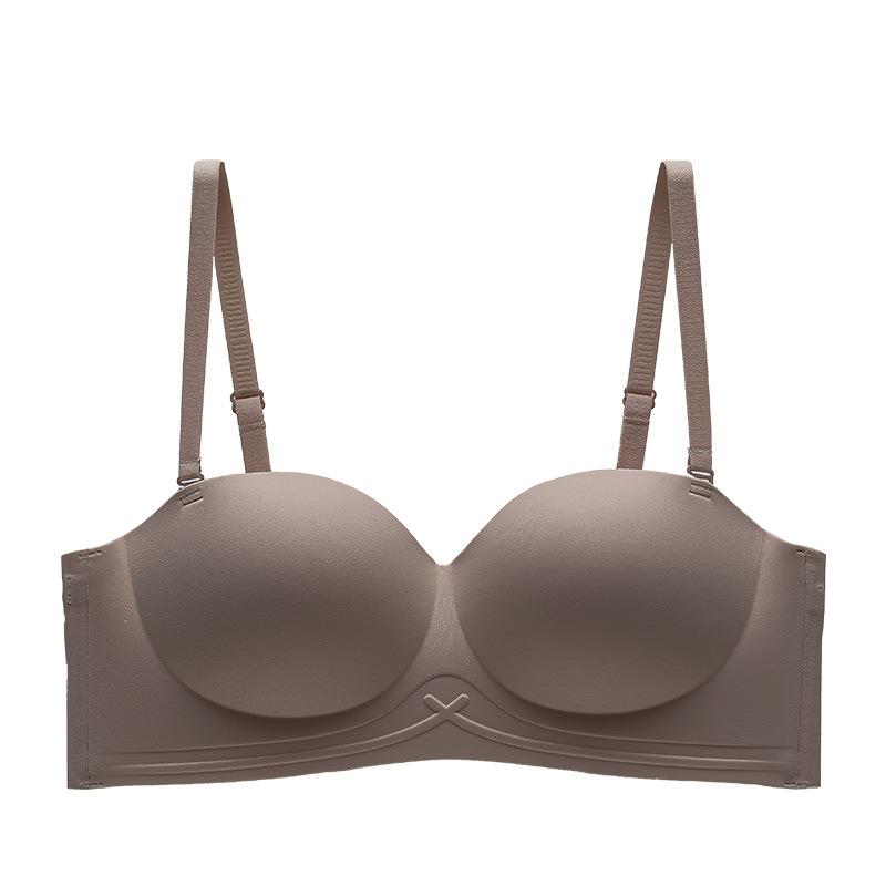 Traceless strapless underwear women's summer tube top, small breasts gather and show large breasts, anti-sagging, no steel ring bra