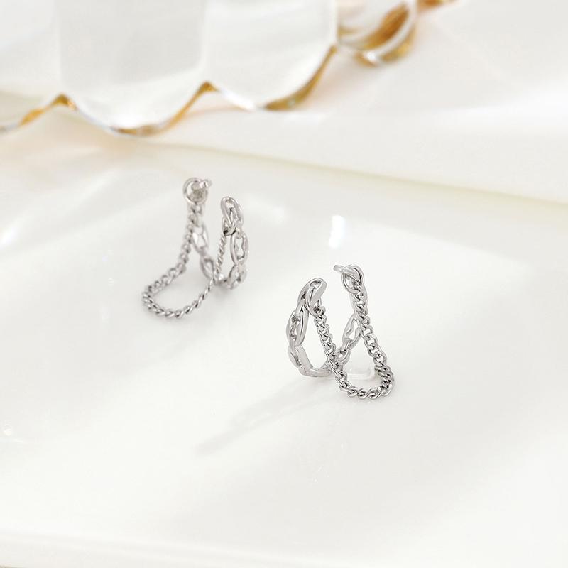 Fashionable Punk Hollow Out Long Tassel Ear Bone Clip For Men And Women Creative And Cool Daily Minimalist Style Jewelry Gift