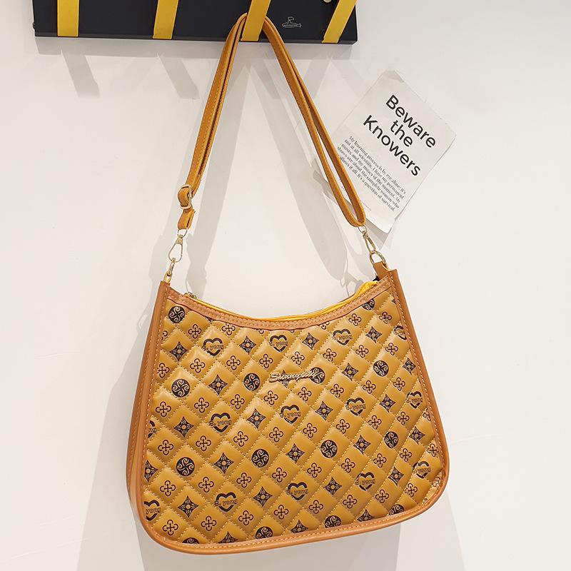 Large Capacity Underarm Bag New Women's Bag Casual Versatile Printed Shoulder Bag Niche Design Tote Bag