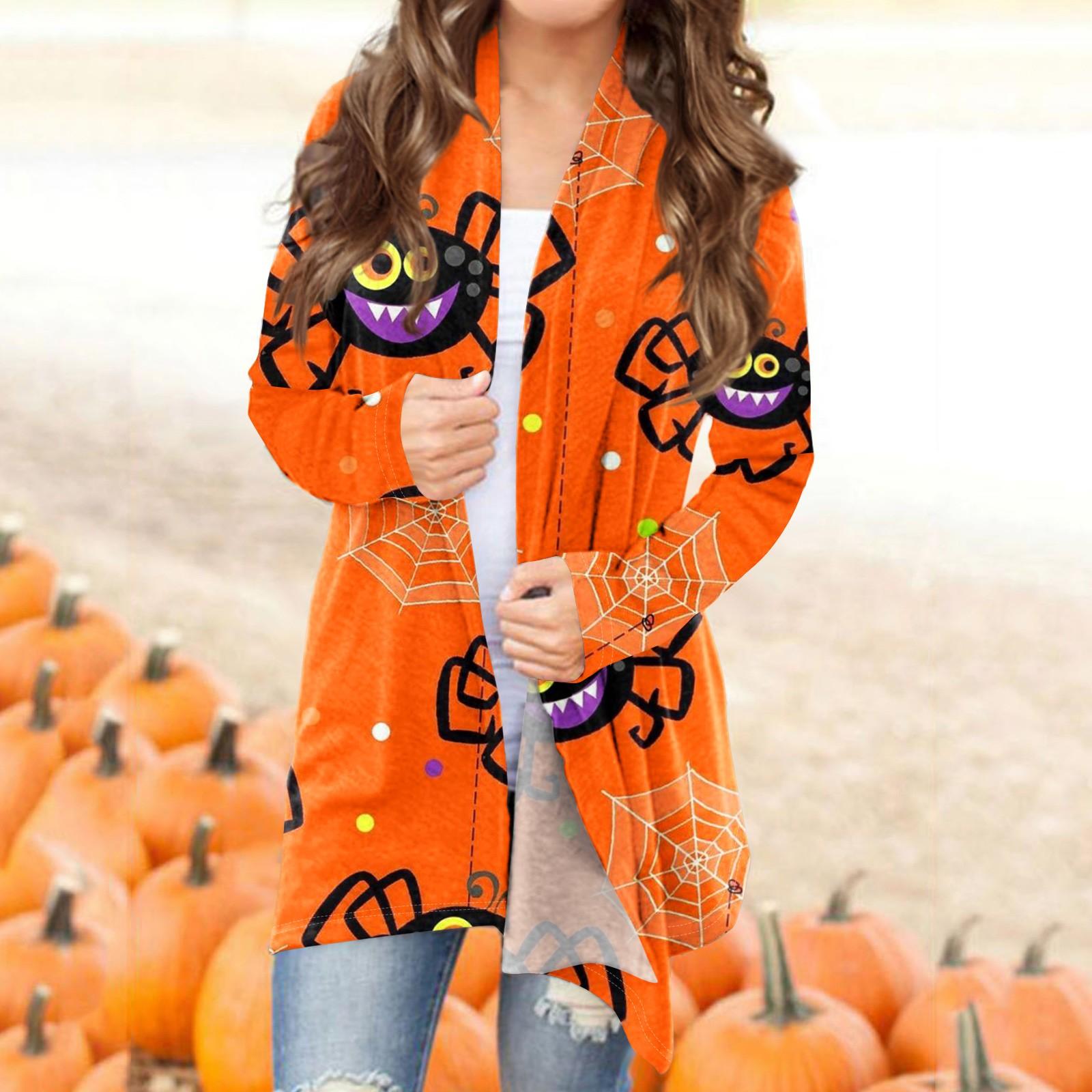 

Жіноча модна повсякденна куртка-кардиган середньої довжини з принтом S шафрановий