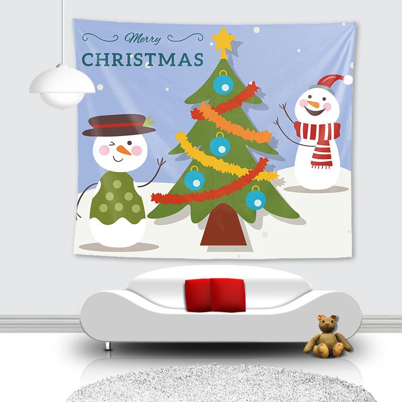 Amazon Weihnachten und Neujahr Cartoon Wandteppich Hänge Tuch