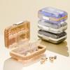 Transparent Portable Medicine Box - Food-Grade, Light-Proof, Multi-Compartment, Weekly Pill Organizer with Lid