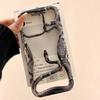 Luxury Hollow Stylish 3D Snake Phone Case For iPhone 16 Pro Max 15 14 Plus 13 12 11 Shockproof Glossy Grain Cooling Cover