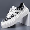 Fashion British Style Men Comfy Designer Lace-Up Shoes Brand Genuine Leather Thick Bottom Board Shoes2025New Fashion Casual Walking Shoe