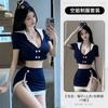 Erotic Lingerie Female Sexy Stewardess Uniform Seduction Hot Bed Robe Passion Flirting Pajamas 7