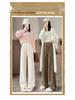 High-Waisted Fleece-Lined Chenille Cotton Plush Long Pants, Narrow/Wide-Leg Options, Casual & Fashionable for Autumn/Winter.