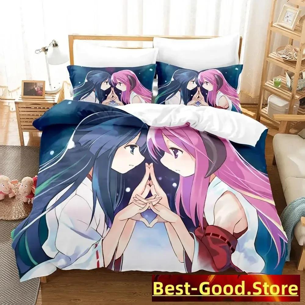 Higurashi no Naku Koro Ni Bedding Set Printed Bed Set With Pillowcase Duvet Cover Soft Single Double Queen Super King Size