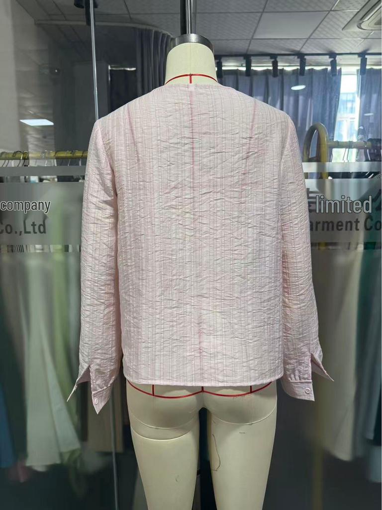 Korean-Style Pink Shirt: Elegant, Stylish, and Casual Women's Fashion