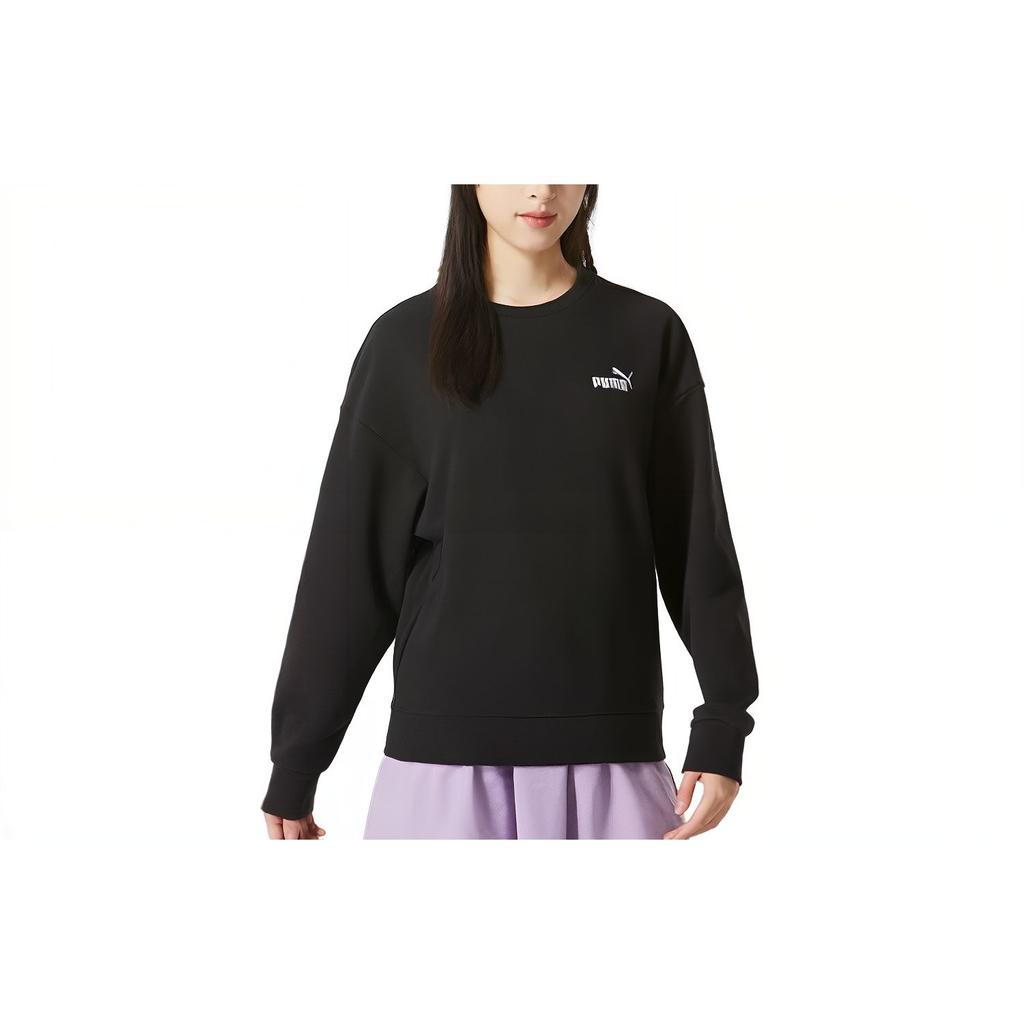 Puma Classics FW23 Brand Logo Printed Casual Pullover Sweatshirt Unisex Sweatshirt Black 678444-01