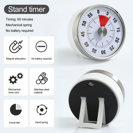 Kitchen Timer for Cooking High Precision Chef Timer Clock Magnetic Mechanical Desk Timer Countdown