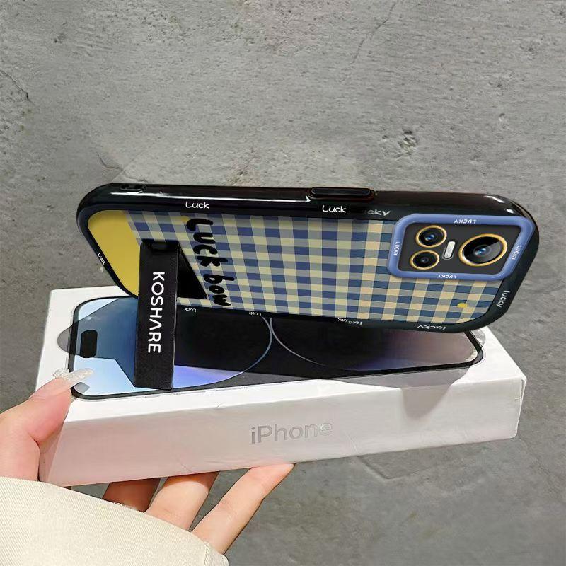 Monotone Lattice RealmeGtneo3 Mobile Phone Case Protective Case Silicone Tape Holder