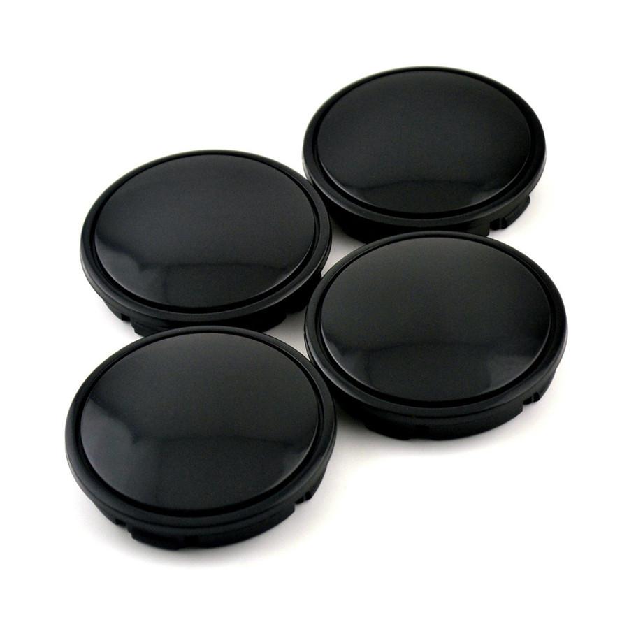 58Mm/ 53Mm Black Abs Car Wheel Center Hub Caps Decorative Cover Set Of 4