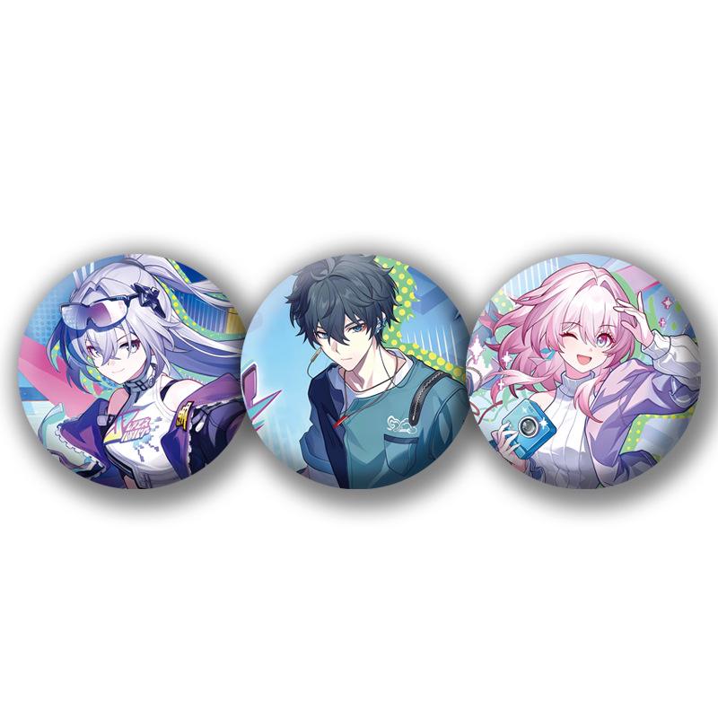 Honkai Star Rail Anniversary Jing Yuan Yao Guang Acrylic Standee & Laser Badge Pin Set