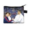 Borsa cambio per bambini stella del calcio Borsa porta carte portatile Borsa porta monete chiavi in poliestere Borsa a pochette