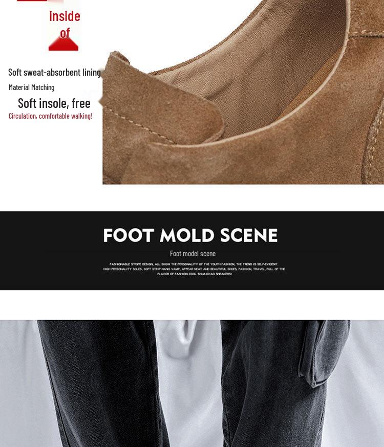 Spring 2025 Men's Round Toe Suede Casual Skate Shoes 8004-R