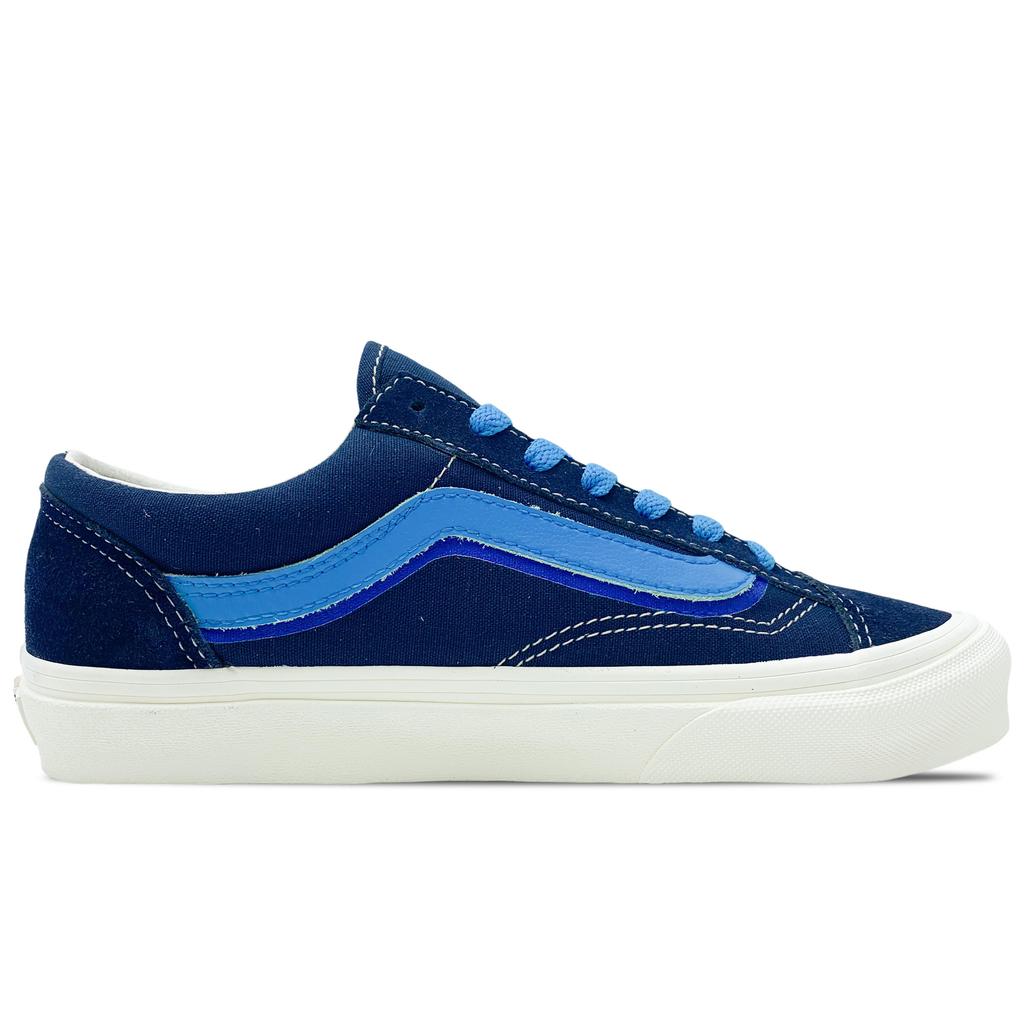 Vans Style 36 Lightweight And Breathable Low top Skateboard Shoes Unisex Blue White VN0A3DZ3RFL(Team188-)