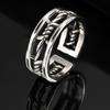Vnox Gothic Thorn Rings for Men Boys, Twisted Metal Hollow Out Open Ring, Silver Color Male Finger Band Accessory