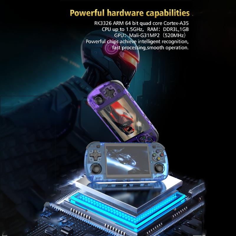 Retro Portable Gaming Console R36H PRO MAX Linux-based portable handheld video player with RK3326 chip Compatible with N64/PS1 g